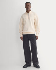 Lightweight Terry Zip Pullover | Parchment