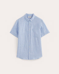The Classic Short-Sleeve Shirt in Linen | Light Blue