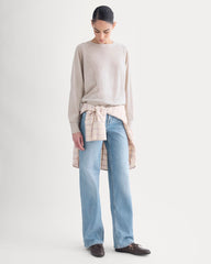 Raglan Sweater in Ultrasoft Merino | Heathered Oat