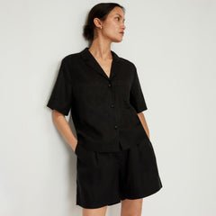 The Linen Workwear Shirt | Black
