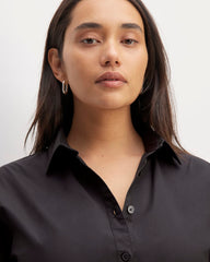 The Supima® Cotton Midi Shirt Dress | Black