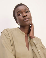 The Long-Sleeve Utility Mini Dress | Trench Coat Khaki