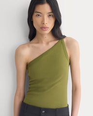 RetroSoft Cotton One-Shoulder Tank | Mayfly