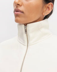 The ReTrack Half-Zip Sweatshirt | Bone