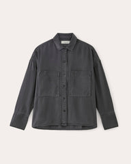 The Boxy Overshirt in Buttersoft | Graphite
