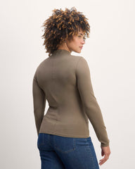 The Form Funnel-Neck Tee | Taupe