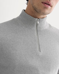The No-Sweat Quarter-Zip | Heathered Grey