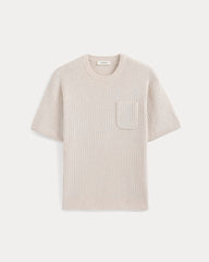 Textured Knit Tee | Heathered Oat