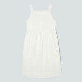 The Seersucker Midi Dress | White