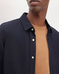 The Long-Sleeve Pique Shirt | Deep Navy