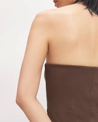 The Dream Strapless Dress | Earth Brown