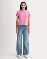The Box-Cut Tee in Essential Cotton | Deep Pink | No Pocket