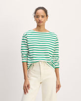 The Mariner Tee | Bone / Grass Green