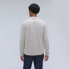 The Merino-Blend Sweater Polo | Heathered Grey