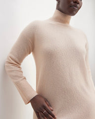 The Cozy Stretch Turtleneck Dress | Whisper Pink