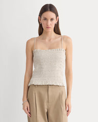 Gauze Smocked Cami | Birch