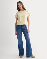 The Box-Cut Tee in Essential Cotton | Double Cream | No Pocket