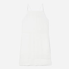 The Linen Apron Dress | White