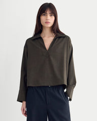 Overshirt in Tailor Twill | Heathered Fudge