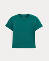 The Box-Cut Tee in Essential Cotton | Everglade | No Pocket