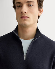 The No-Sweat Quarter-Zip | Heathered Midnight