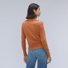 The Luxe Merino Half-Zip Sweater | Tawny Brown