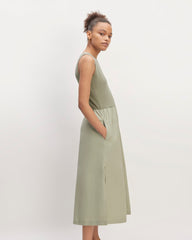 The Supima® High-Neck Riviera Dress | Sage Green