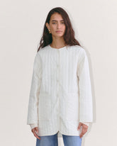 The Midi Quilted Liner | Bone