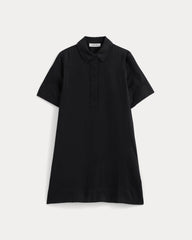 Mini Popover Shirtdress in Linen | Black