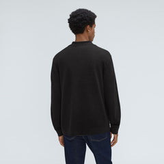 The Merino-Blend Sweater Polo | Black