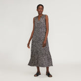The Satin V-Neck Maxi Dress | Splatter