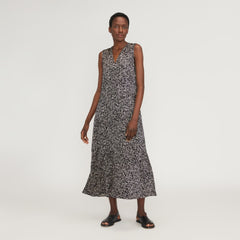 The Satin V-Neck Maxi Dress | Splatter