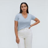 The Organic Cotton V-Neck | Mist