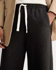 Luxe Fleece Barrel Sweatpant | Black
