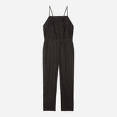 The Linen Shoestring Jumpsuit | Black