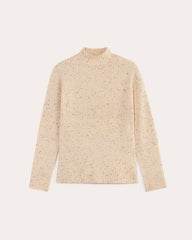 The Mockneck Sweater in Plush Cotton | Cream Confetti