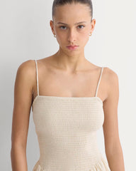 Gauze Smocked Mini Dress | Birch