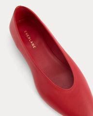 Made in Italy Almond-Toe Flat | Rosa Red