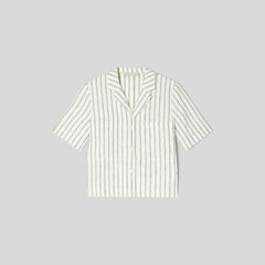 The Linen Workwear Shirt | Black / Canvas Tan