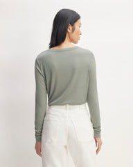 The Long-Sleeve Tee in Butterluxe | Sage Green
