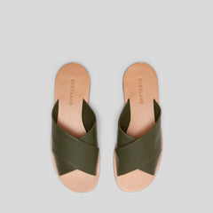 The Day Crossover Sandal | Olive