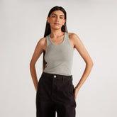 The Luxe Rib Tank | Heathered Grey