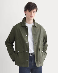 Relaxed Barn Jacket | Olive Night