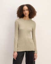 The Cotton Rib Crew | Trench Coat Khaki