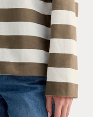 The Mariner Rugby Top | Deep Taupe / Bone