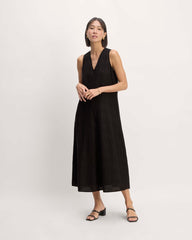 The Linen Eyelet Maxi Dress | Black Eyelet