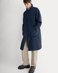 Re:Cycled Nylon Mac Coat | Deep Navy