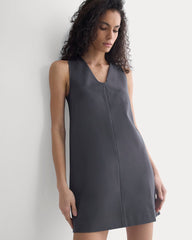 Ponte V-Neck Mini Dress | Graphite
