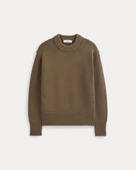 Oversized Cocoon Crew in Elevated Cotton | Beech