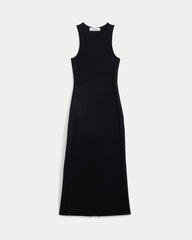 Cutaway Ribbed Midi Dress | Black